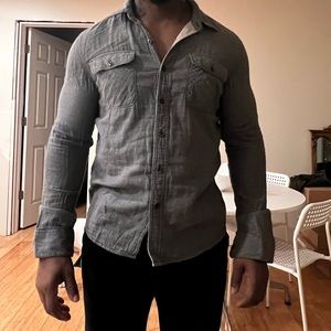 Converse one star button up shirt size medium